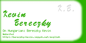 kevin bereczky business card